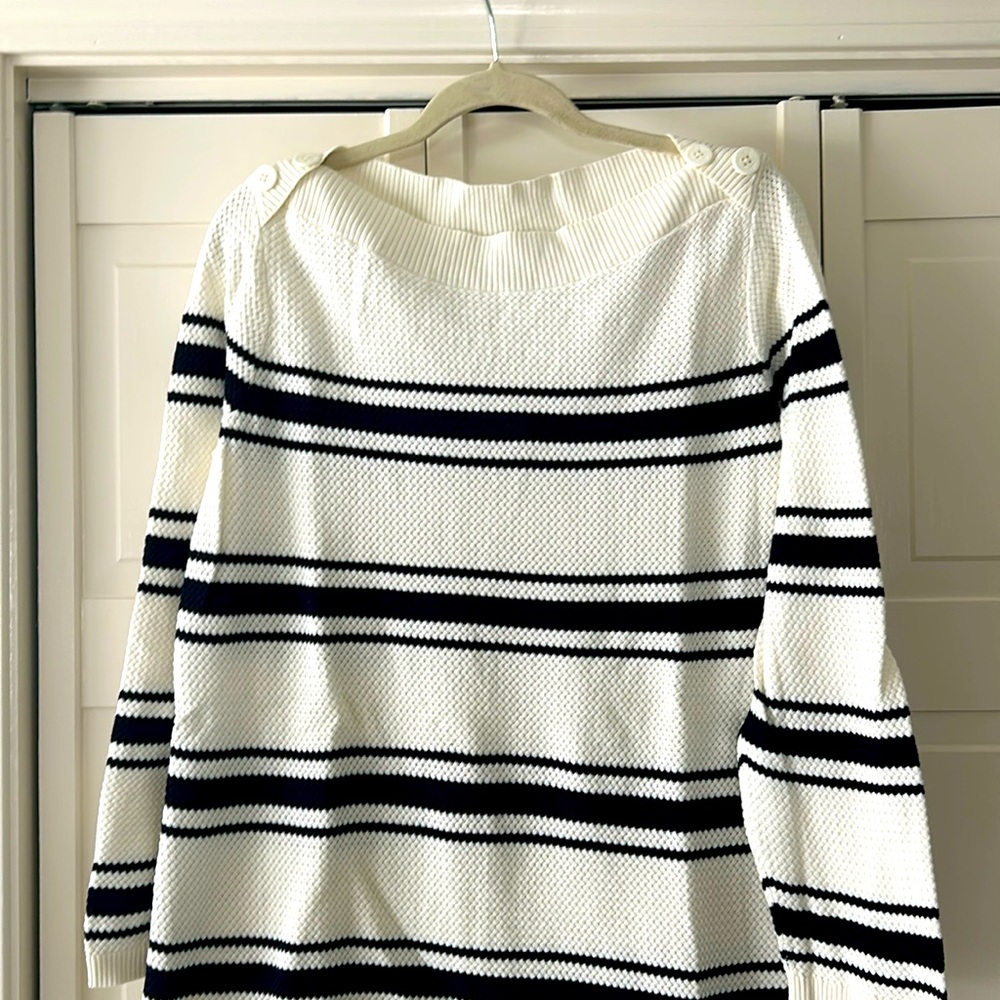 Talbots Sweater, black and cream